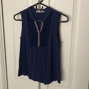 Navy blue sleeveless top